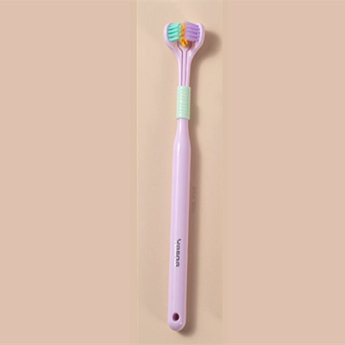 Three-sided Macaron Soft Bristle Toothbrush