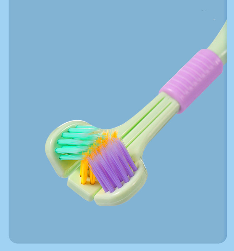 Three-sided Macaron Soft Bristle Toothbrush