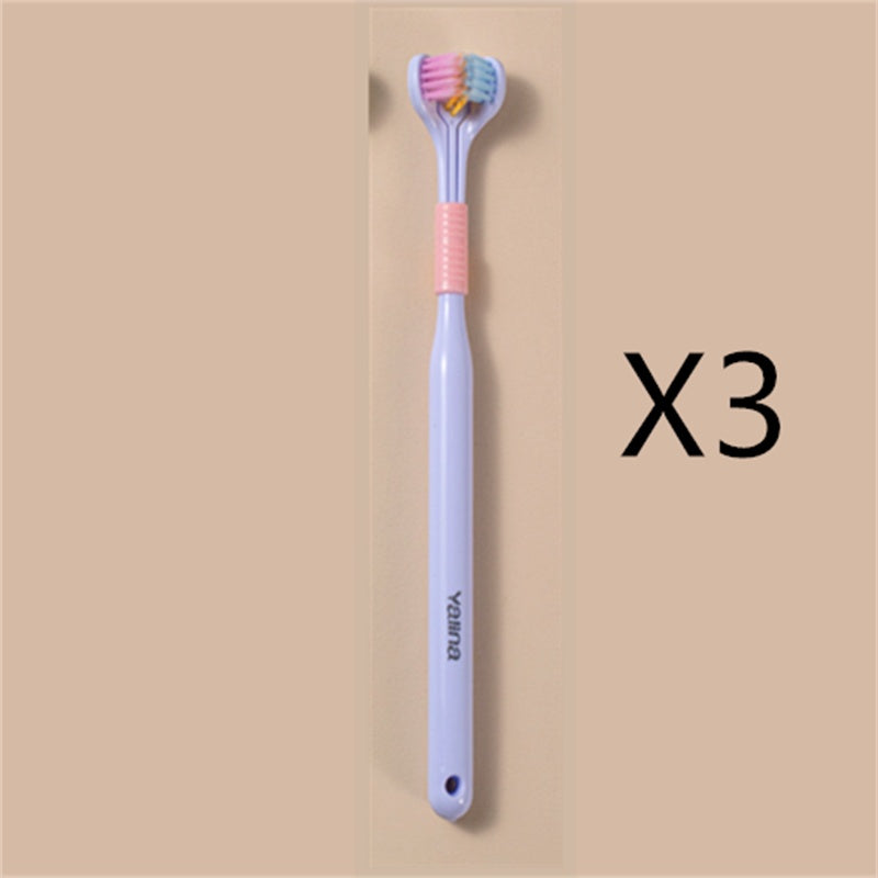 Three-sided Macaron Soft Bristle Toothbrush