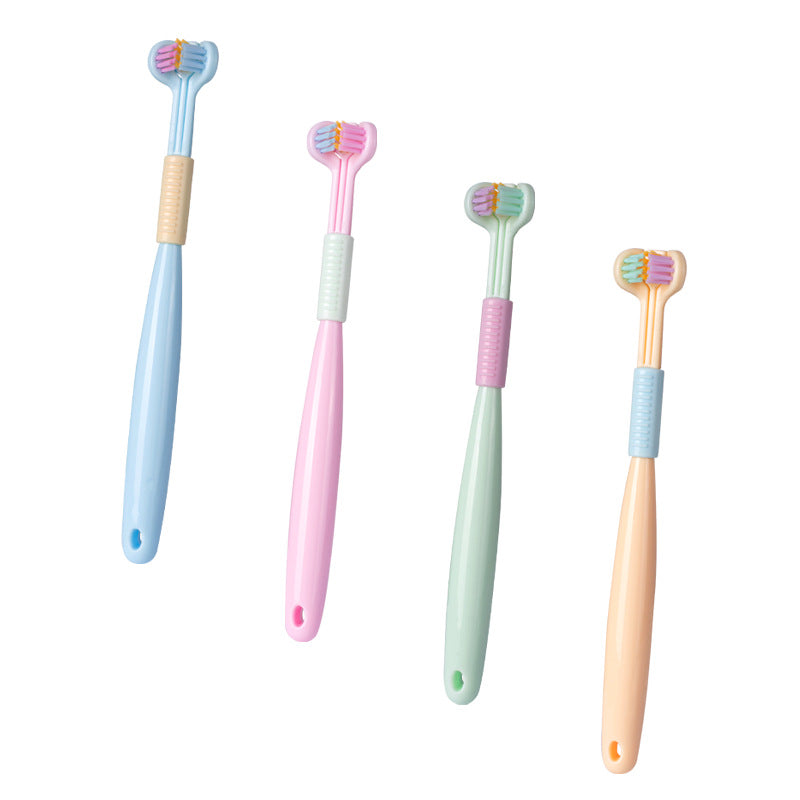 Three-sided Macaron Soft Bristle Toothbrush