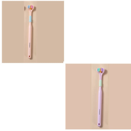 Three-sided Macaron Soft Bristle Toothbrush