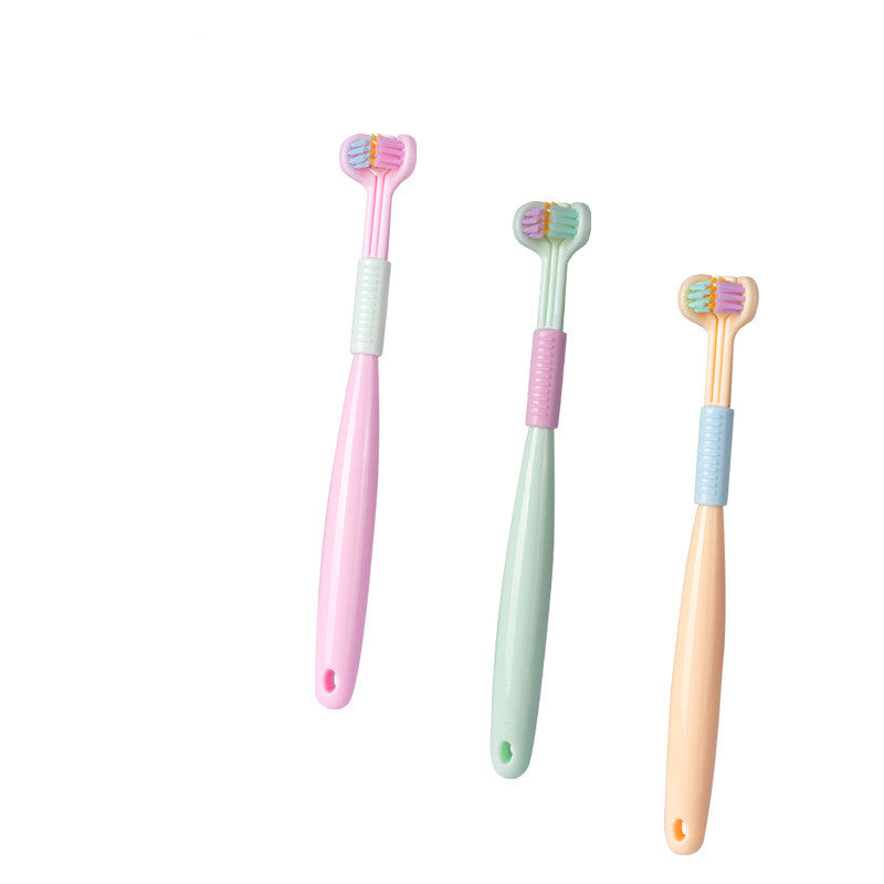 Three-sided Macaron Soft Bristle Toothbrush