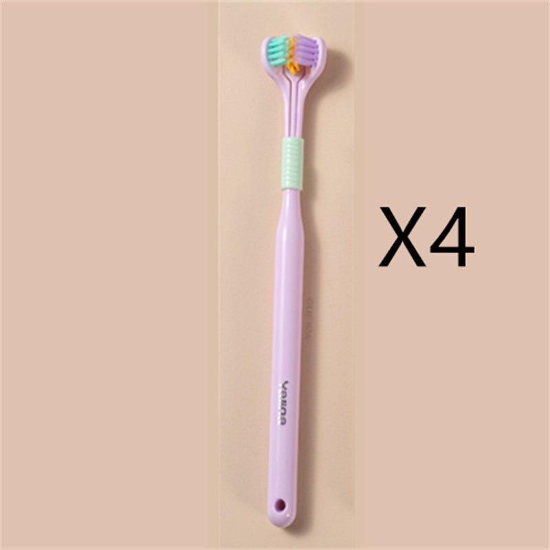 Three-sided Macaron Soft Bristle Toothbrush