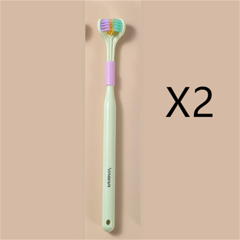 Three-sided Macaron Soft Bristle Toothbrush