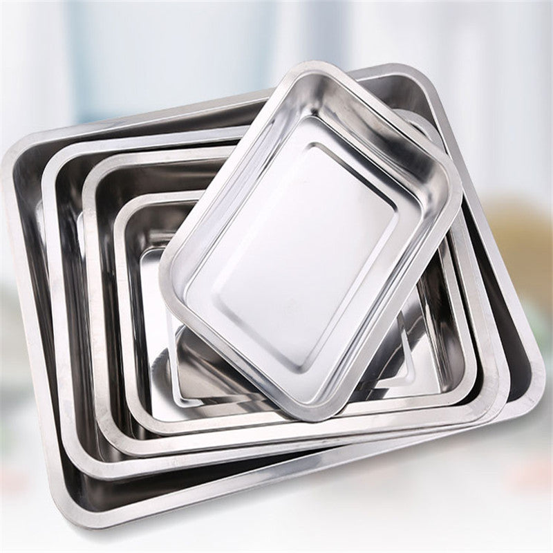 Stainless Steel Storage Trays Square Plate