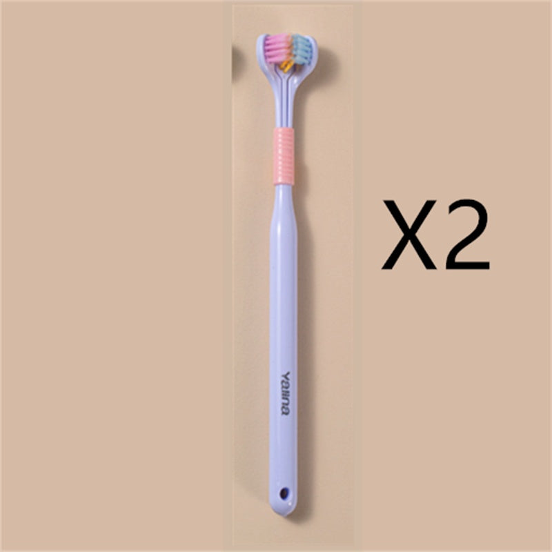 Three-sided Macaron Soft Bristle Toothbrush