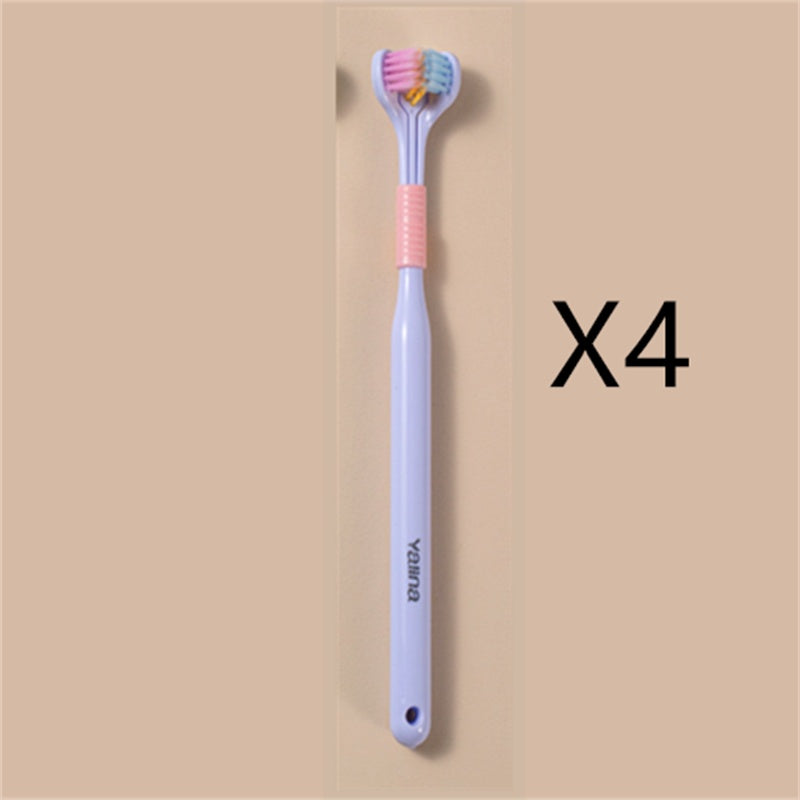 Three-sided Macaron Soft Bristle Toothbrush