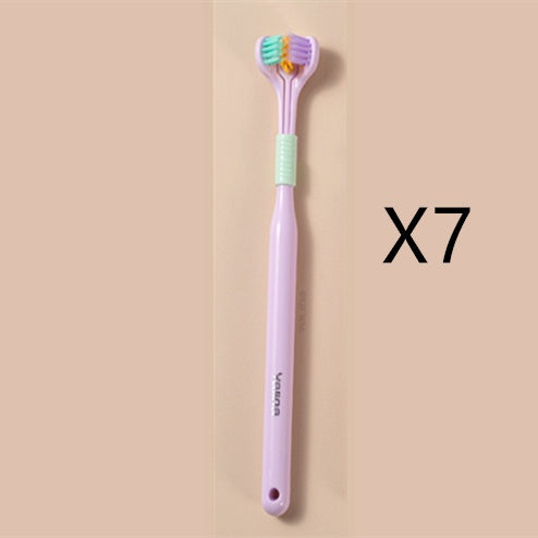 Three-sided Macaron Soft Bristle Toothbrush