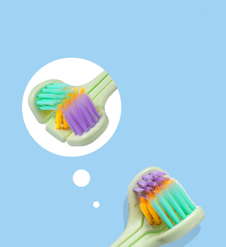 Three-sided Macaron Soft Bristle Toothbrush