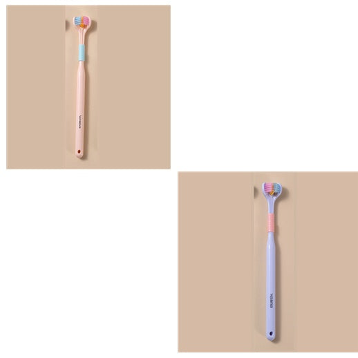 Three-sided Macaron Soft Bristle Toothbrush