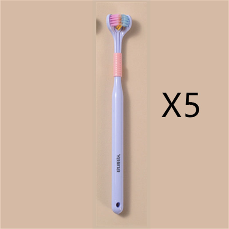 Three-sided Macaron Soft Bristle Toothbrush