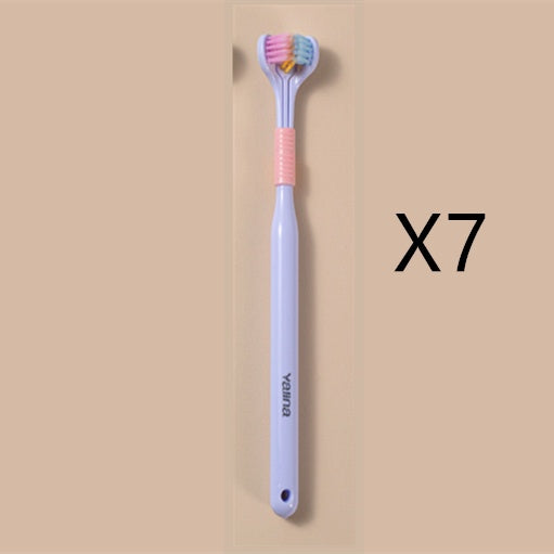Three-sided Macaron Soft Bristle Toothbrush