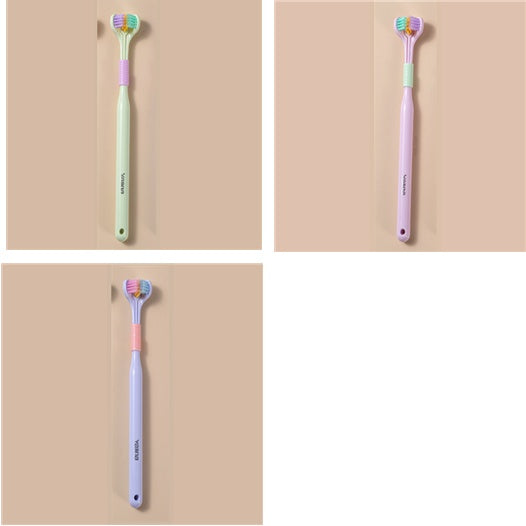 Three-sided Macaron Soft Bristle Toothbrush