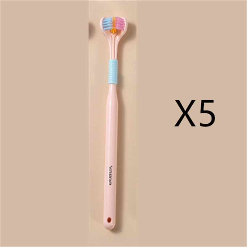 Three-sided Macaron Soft Bristle Toothbrush