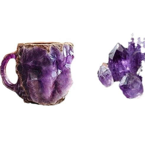 400ml Resin Mineral Crystal Coffee Mugs With Handles