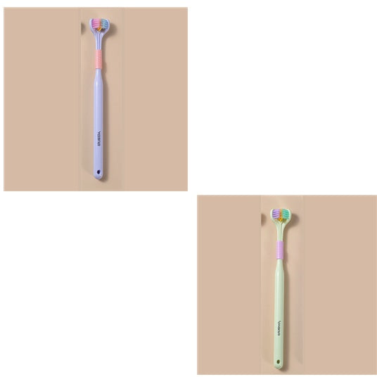 Three-sided Macaron Soft Bristle Toothbrush