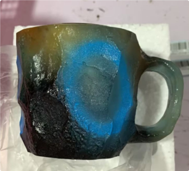 400ml Resin Mineral Crystal Coffee Mugs With Handles